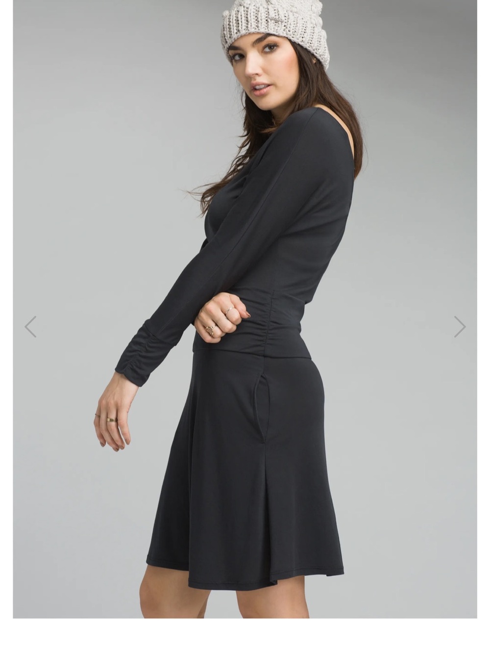 Prana Black skater A-Line Dress